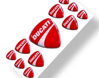 Adesivos de decalque com emblema abobadado em resina epóxi 3D da Ducati