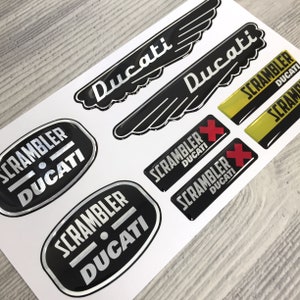 Ducati Scrambler 3d domed sticker emblems