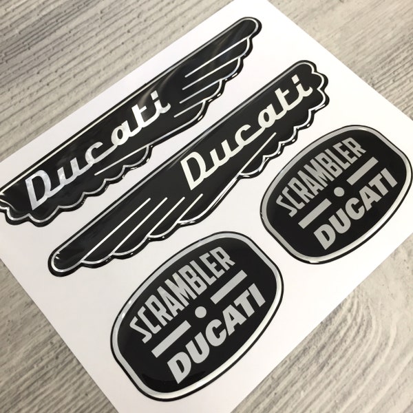 Ducati Scrambler 3d domed sticker emblems