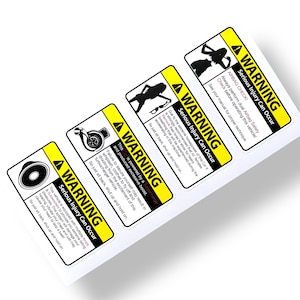 Fun Warning Stickers JDM window turbo drift vinyl sticker decal car 4pcs