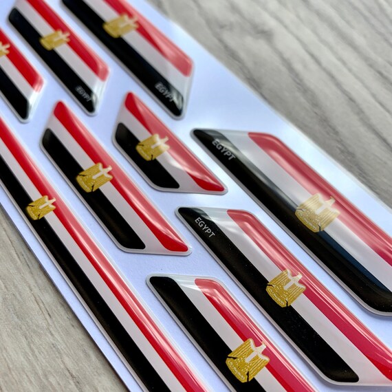 Sticker Egypt Resin Domed Stickers Egypt Flag 3D Vinyl Adhesive Decal