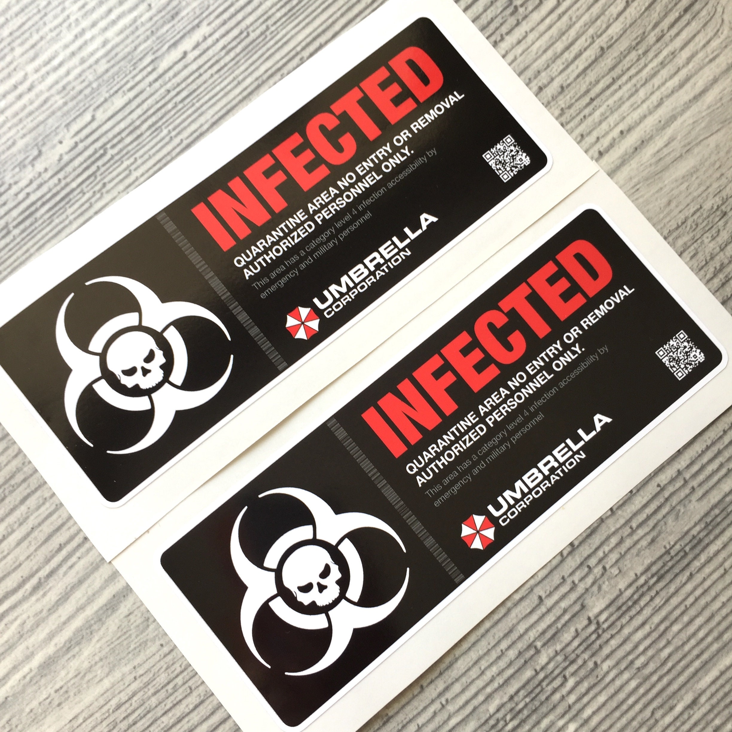 2pcs Umbrella Corporation Resident Evil Infected Biohazard car stickers  calcomanía -  España