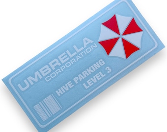 Adesivo de vinil para estacionamento Hive da Umbrella Corporation, 200 x 83 mm (7,9 polegadas de comprimento)