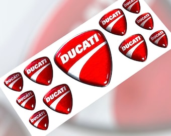 Ducati 3D-embleemstickers met epoxyharskoepel