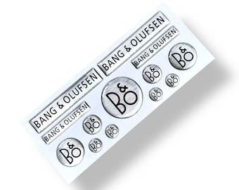 Juego de pegatinas autoadhesivas Bang & Olufsen con forma de cúpula 3D de vinilo de aluminio pulido