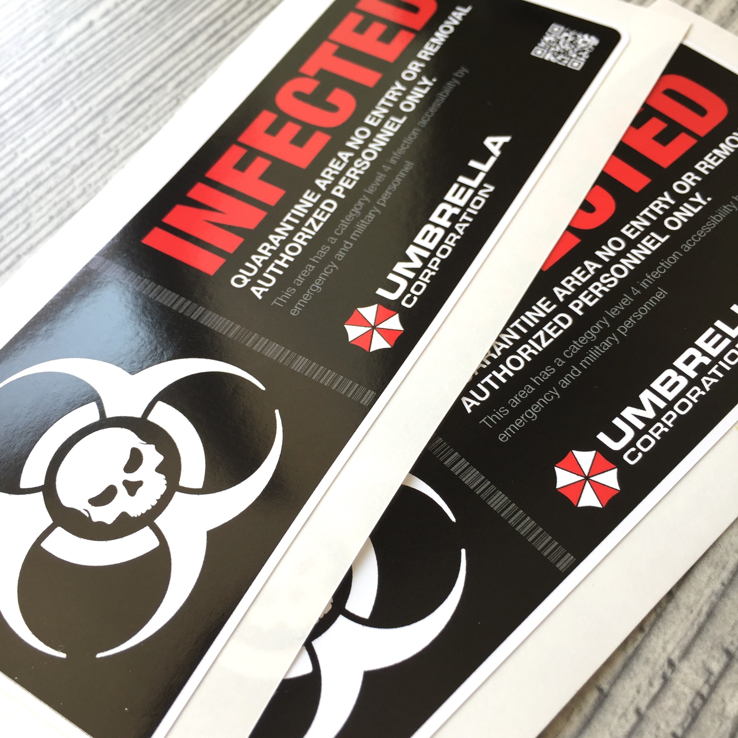 2pcs Umbrella Corporation Resident Evil Infected Biohazard Car Stickers  Decal -  Sweden