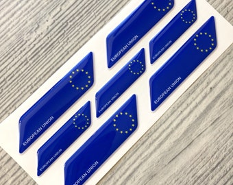 Pegatinas 3D de resina epoxi con la bandera de Europa de la UE