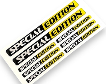 Edición especial de calcomanías adhesivas epoxi 3D abovedadas amarillas