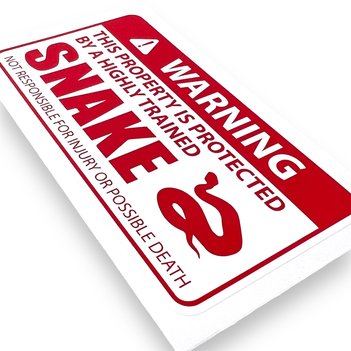 Snake Control Sign Snake Warning Sign Vinyl Sticker Decal X2 Pieces - Etsy