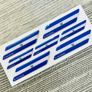 El Salvador Flagge 3D Epoxidharz Kuppel Aufkleber