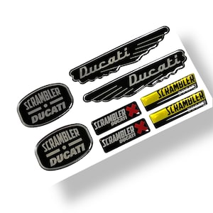 Emblèmes autocollants 3D Ducati Scrambler bombés