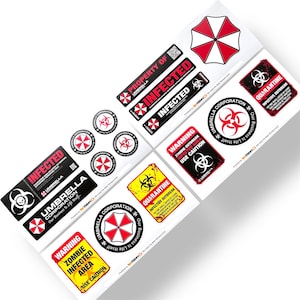 Vinylstickers sticker van Umbrella Corporation Resident Evil Infected Zombie