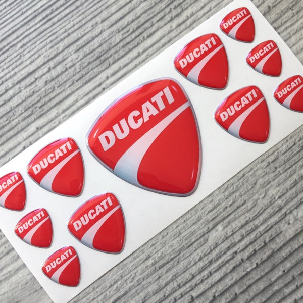 Ducati 3D epoxy resin domed emblem decal stickers