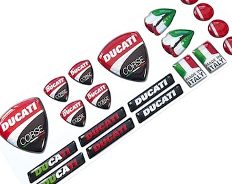Conjunto de adesivos epóxi com cúpula 3D Ducati