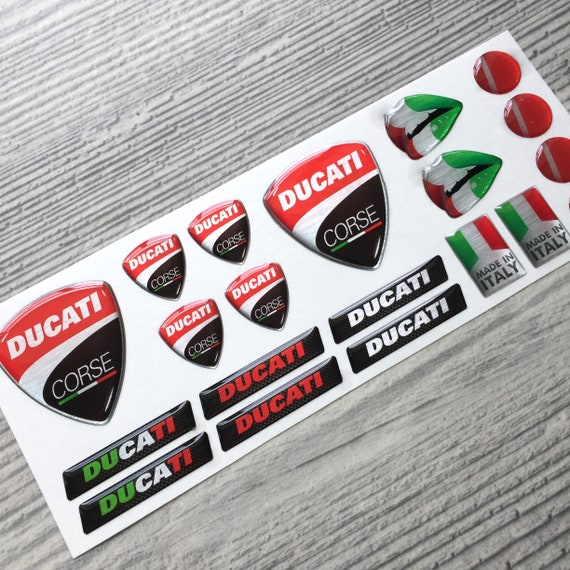 Set adesivi Ducati 3D bombati -  Italia