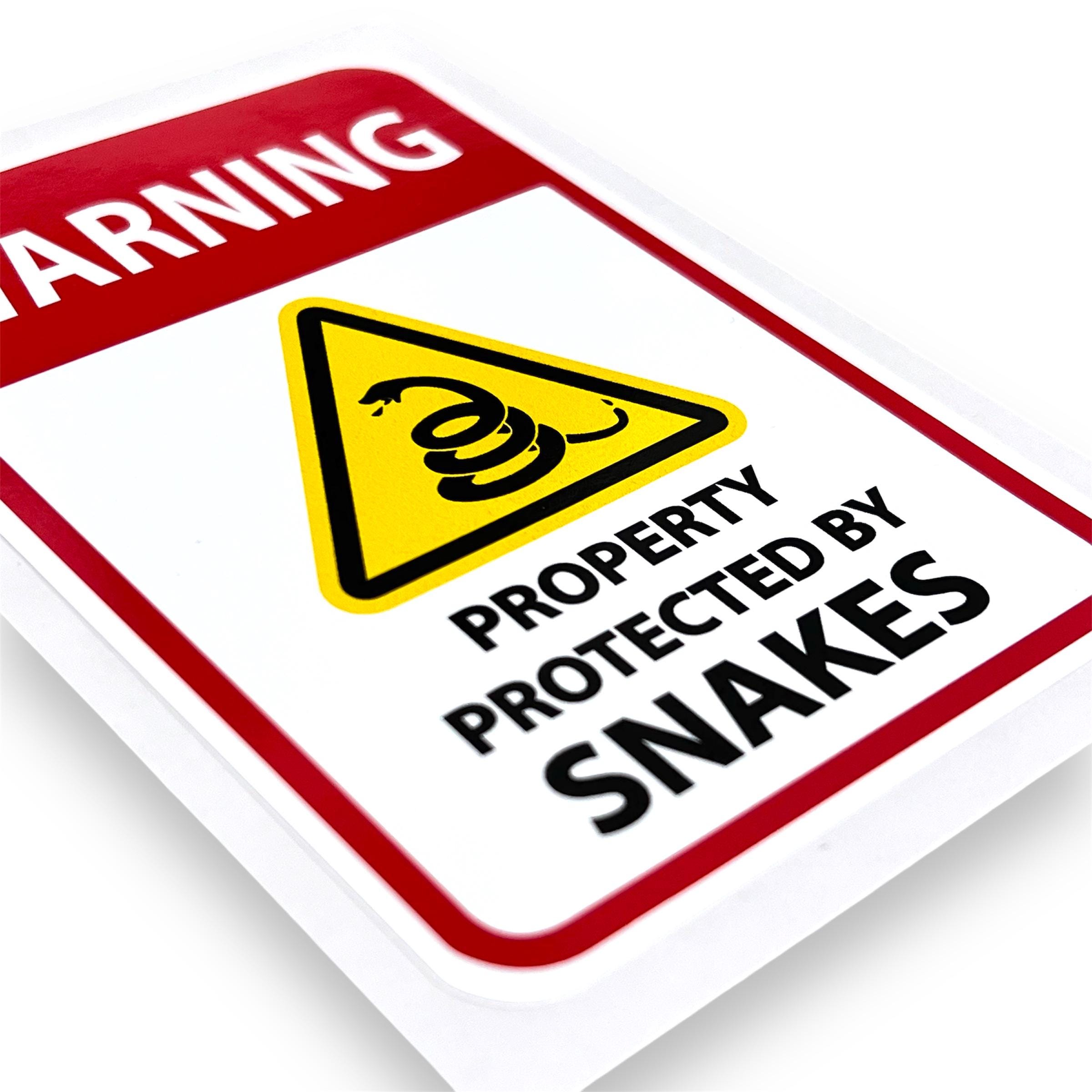 Psf Sticker Snake Warning Sign Vinyl Sticker Decal 80x120mm - Etsy