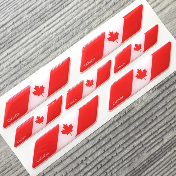 3D Emblem Sticker Resin Domed Flag Saskatchewan Adhesive Decal Vinyl