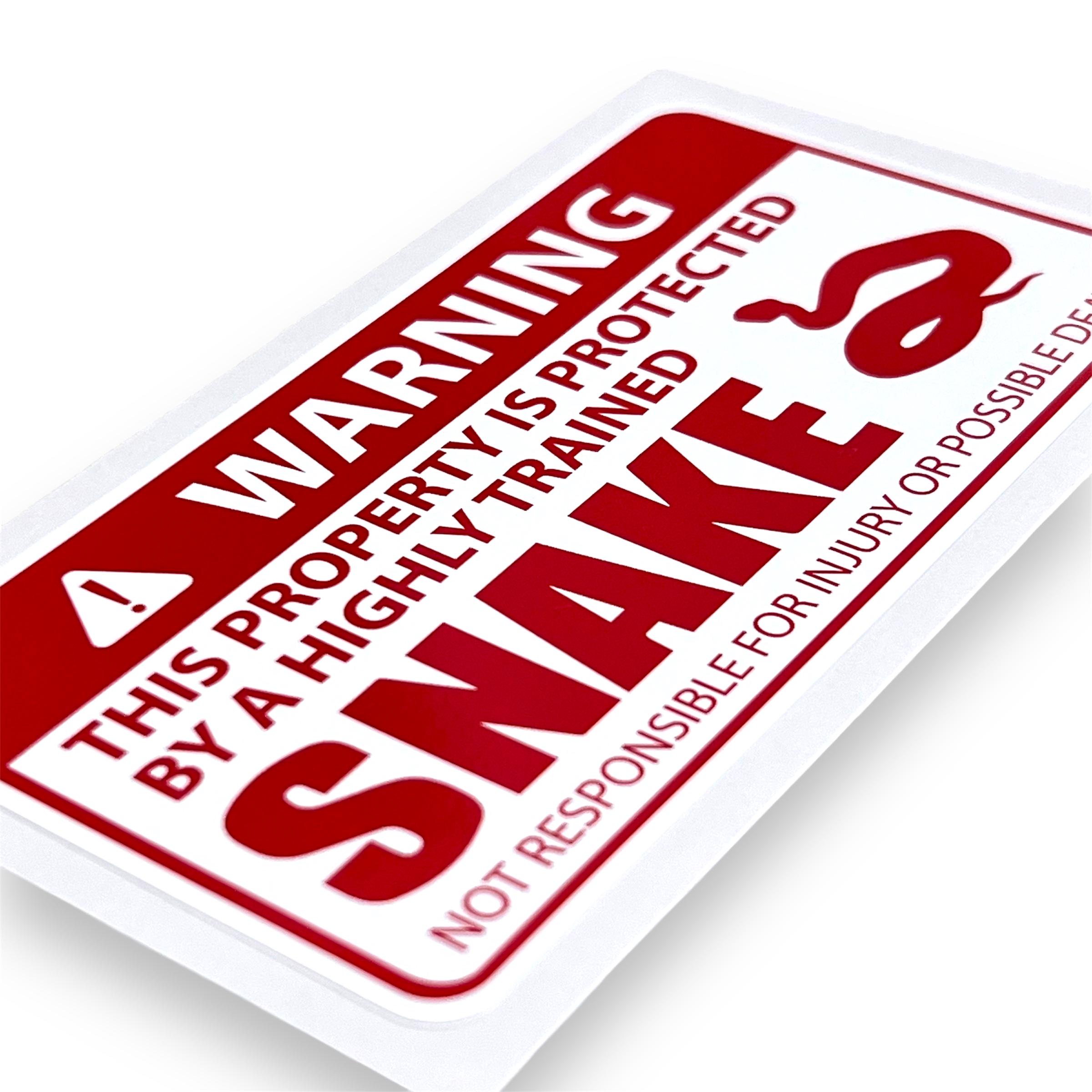 Snake Control Sign Snake Warning Sign Vinyl Sticker Decal X2 Pieces - Etsy