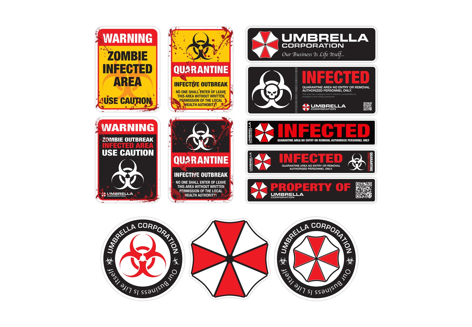 Umbrella Corporation Zombie Apocalypse Cosplay Aufnäher – Klettband Patch Rund (6,5 Cm)