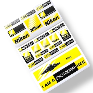 23 Stück NIKON Vinyl Aufkleber Blatt