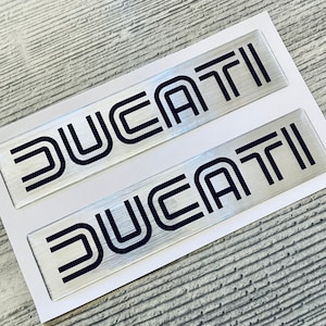 x2 pieces Ducati 3d epoxy resin domed big emblem decal stickerы