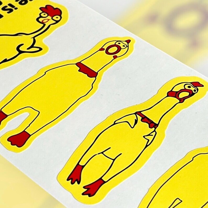 Rotating Chicken Sticker Rubber Chicken Vinyl Sticker Bumper Sticker Decal - Etsy