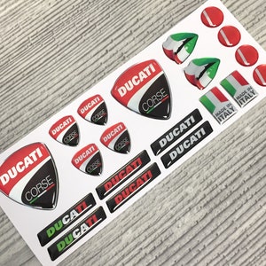 Ducati 3d epoxy resin domed emblem decal stickers