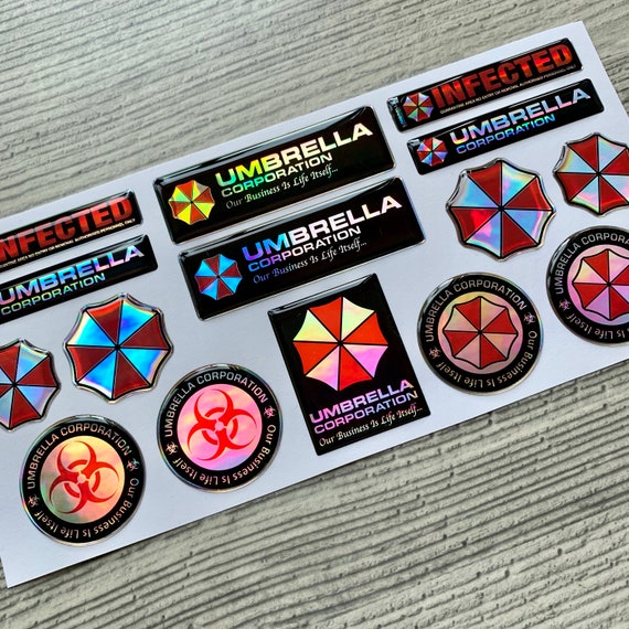 1 Piece Resident Evil Umbrella Corporation Logo Self-adhesive 3D