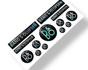 Bang & Olufsen 3D-stickerbadge zelfklevend op holografisch vinyl