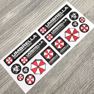 Resident Evil Umbrella Corporation 3d domed stickers 13pcs