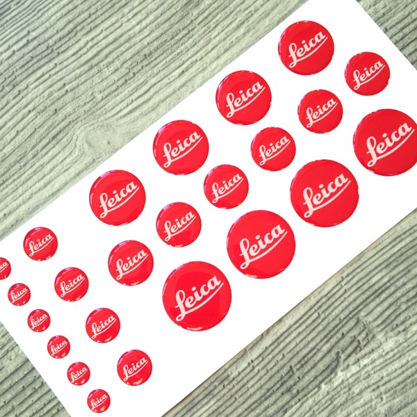 24pcs Leica 3D domed stickers