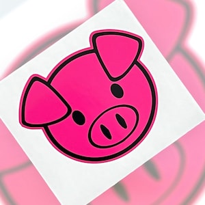 Pig Vinyl Sticker Bumper Sticker Decal