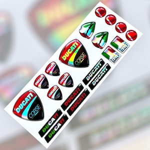 Ducati 3D domed sticker set HOLOGRAPHIC
