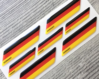 Pegatinas de cúpula de resina epoxi 3d de la bandera de Alemania