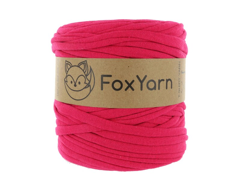 Tshirt Yarn Virgin Fuchsia Tshirt Bulky Yarn Fettuccini Etsy