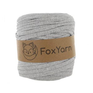 T-shirt Yarn Virgin - Light Grey - T-Shirt bulky Yarn Fettuccini Zpagetti Knitting Crochet Chunky T Shirt Yarn