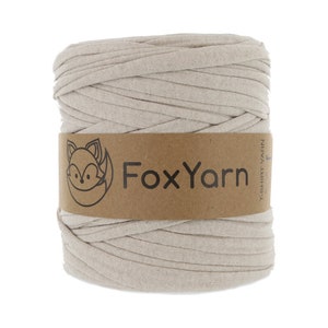 T-shirt Yarn Virgin - Light Beige - T-Shirt bulky Yarn Fettuccini Zpagetti Knitting Crochet Chunky TShirt Yarn