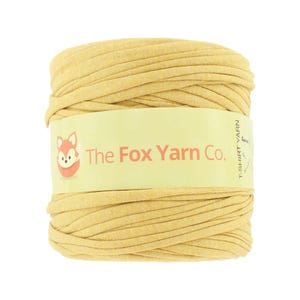 T-shirt Yarn Virgin - Mustard - T-Shirt bulky Yarn Fettuccini Zpagetti Knitting Crochet Chunky T Shirt Yarn
