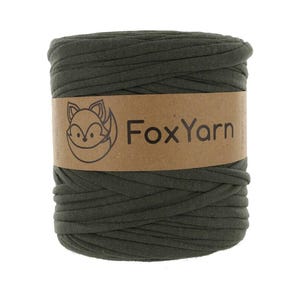 T-shirt Yarn Virgin - Dark Khaki - T-Shirt bulky Yarn Fettuccini Zpagetti Knitting Crochet Chunky T Shirt Yarn