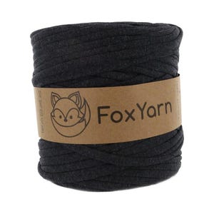 T-Shirt Yarn Virgin - ANTHRACITE - T-Shirt bulky Yarn Fettuccini Zpagetti Knitting Crochet Chunky T Shirt Yarn