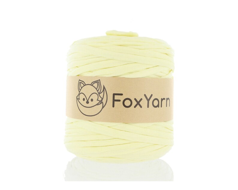 Parmesean Yellow T-Shirt bulky Yarn Fettuccini Zpagetti Knitting Crochet Chunky T Shirt Yarn T-shirt Yarn