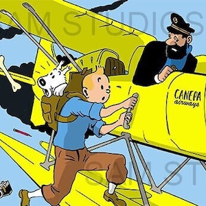 Tintin over Gibraltar