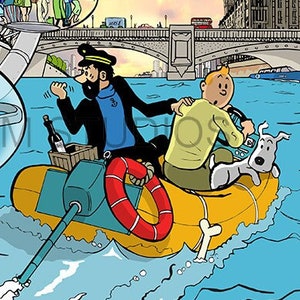 Hergé Homagé - Tintin on The Thames