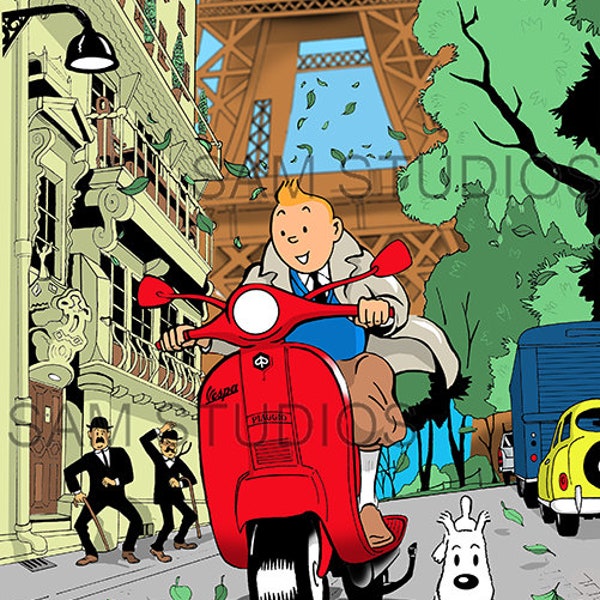 Tintin - Hergé Homagé - Vespa