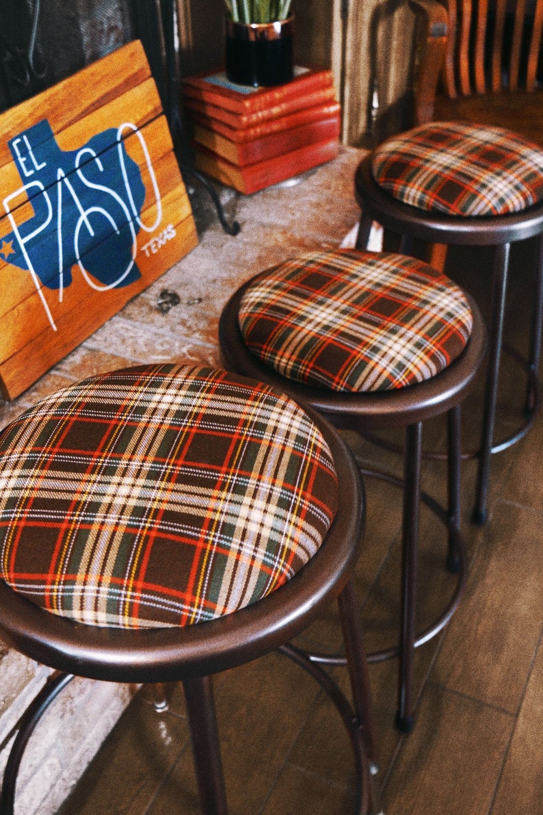 Krueger Bar Stools Vintage Metal Bar Stool Upholstered Etsy