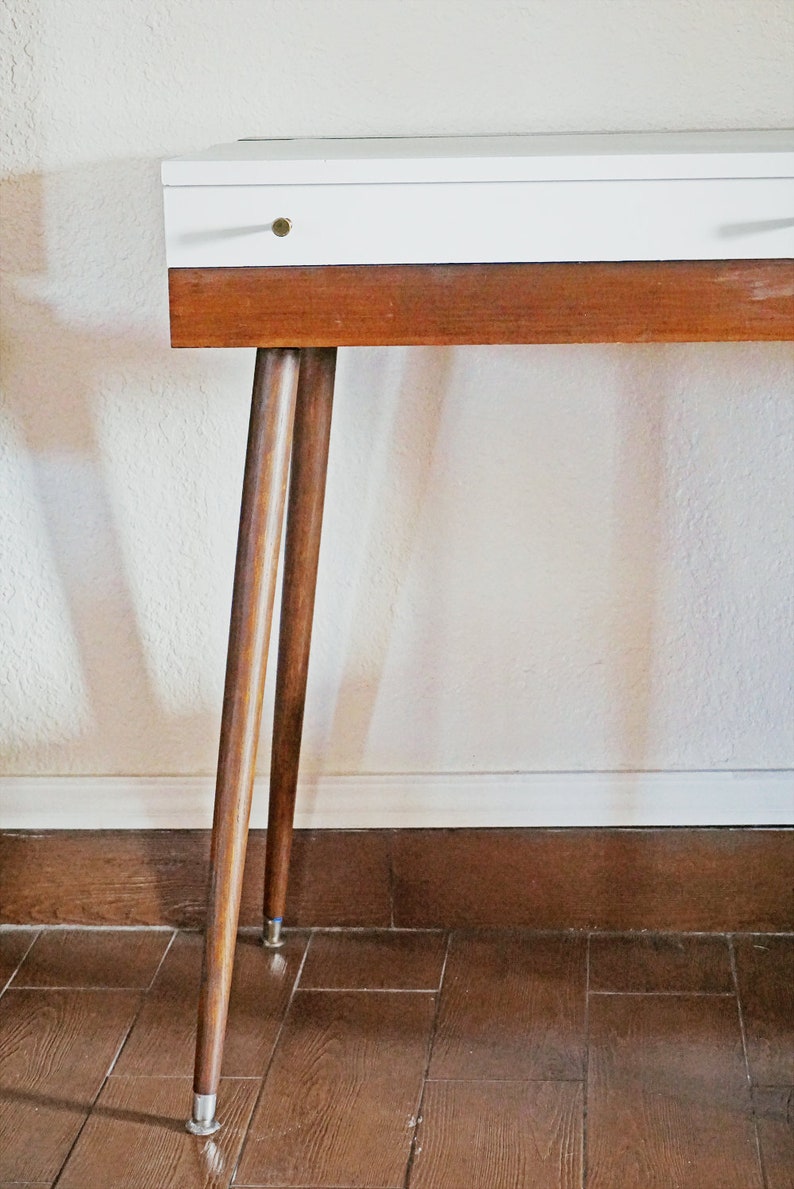 Mid Century Modern Makeup Vanity Desk Danish Wood Gifts Mid Century Modern Makeup Vanity Desk Danish Wood Gifts Image 3