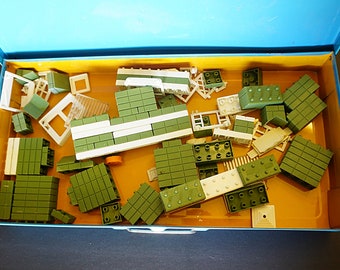 Vintage 1960's-70's American Brick Halsam Army Brick Lego Toy Set RARE