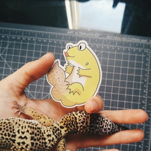 Leopard Gecko Glossy 2.2x2.5 in Vinyl Sticker