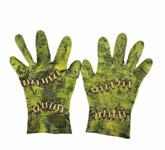 Rare Unique Frankenstein Costume Gloves Halloween