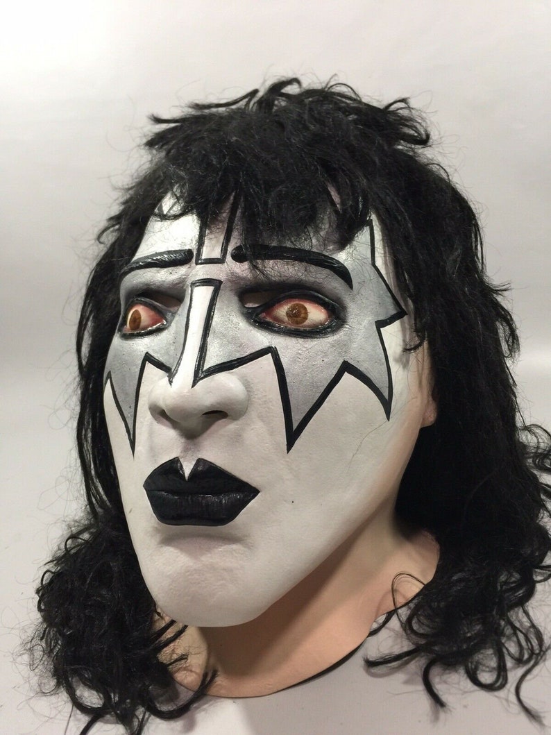 Vintage Rare Ace Frehley Kiss Army Band Rubber Mask Adult Halloween Costume!